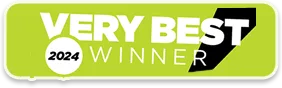 Green badge with the text Very Best 2024 Winner in bold white letters.