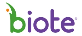 Logo of biote with b and o in green, and i, t, e in purple. A small orange dot appears above the b.